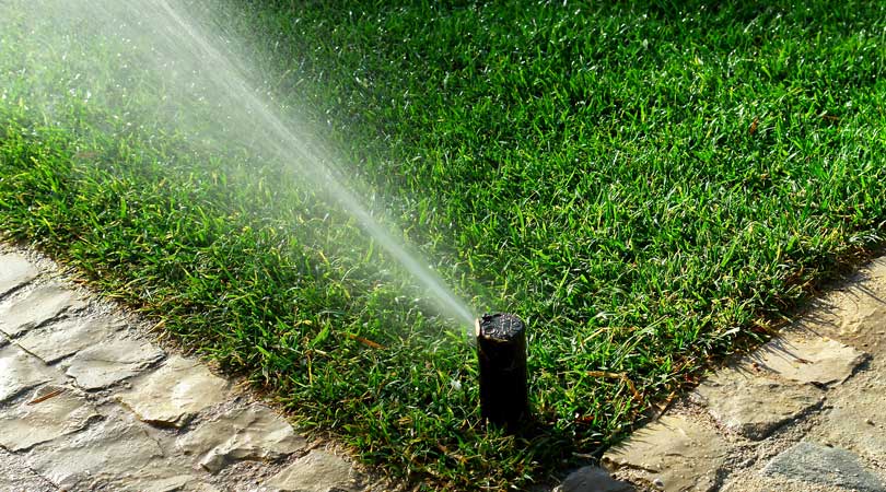 corner lawn sprinkler rotor